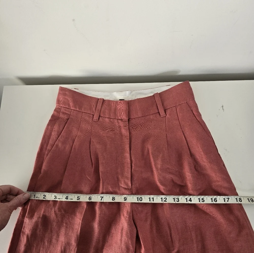 Wilfred The Effortless Pant Linen High Waist Wide Leg 0 Moroccan Spice Pink